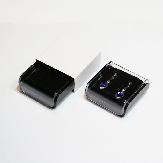 Plastic Earring Jewellery Box - Black