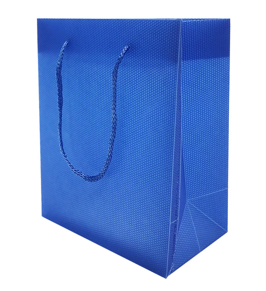 12 Assorted Colours granulated plastic gift bags - Small ($0.83/each)