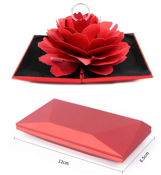 Fold Out Flower Ring Jewellery Box