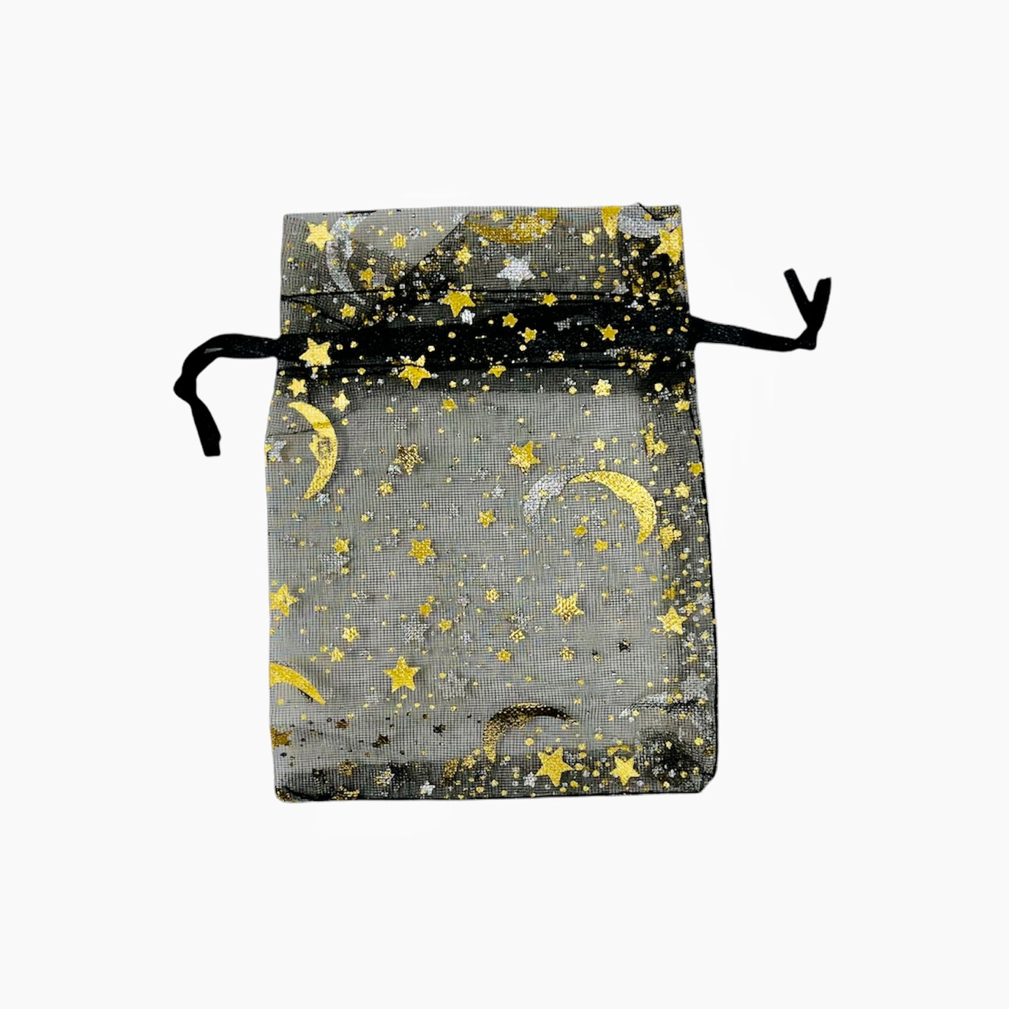 Black starry Organza pouch gift bag - Pack of 10