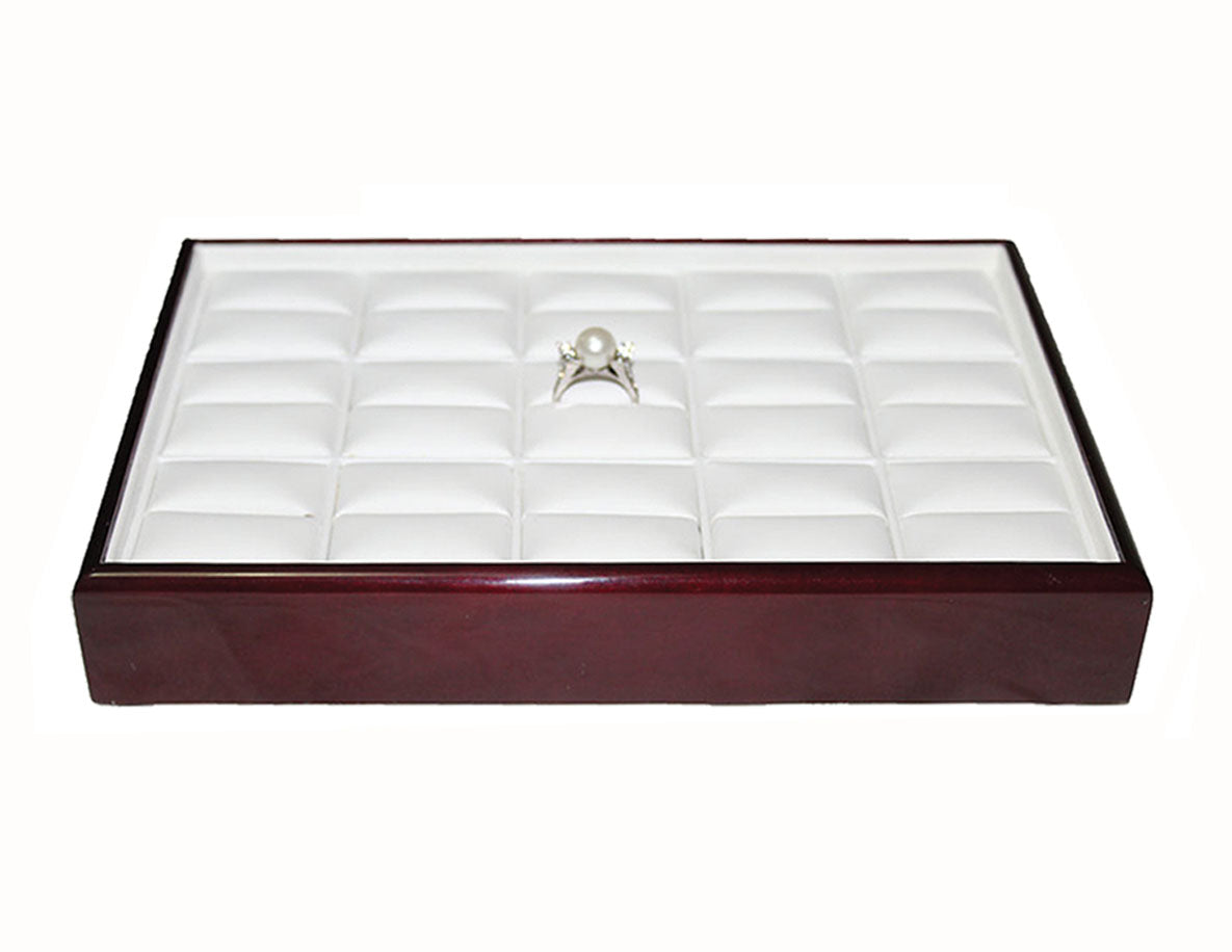 15 Rings Rosewood Tray (Plain Border)