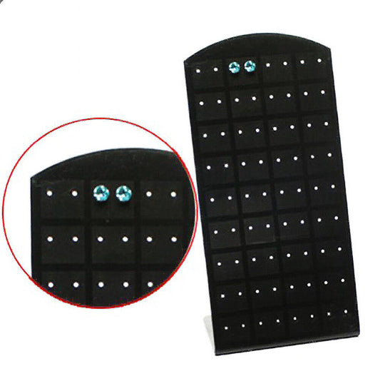 72 Holes t Black Plastic Earring Stand - $3.99/each