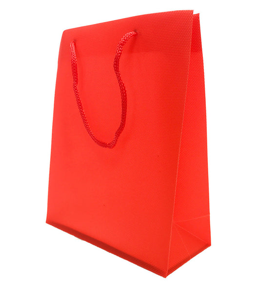 12 Assorted Colours granulated plastic gift bags - Large ($0.66/each)