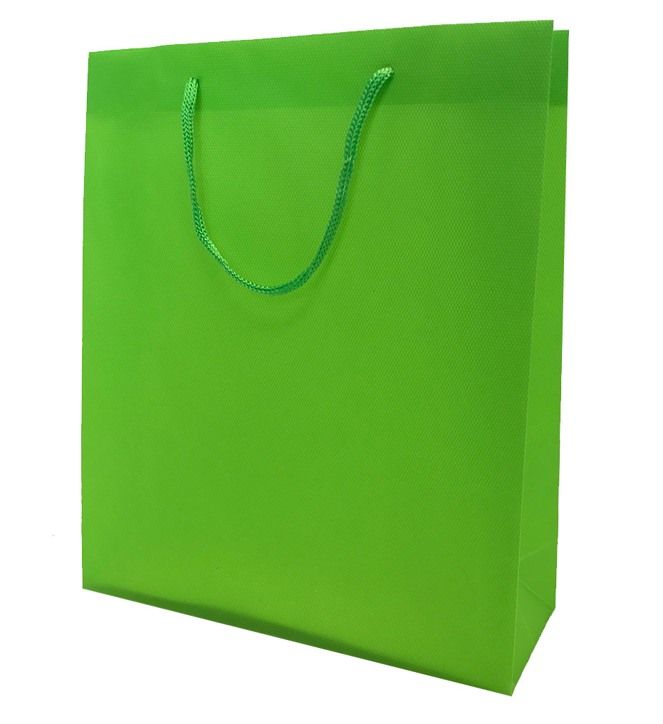 12 Assorted Colours granulated plastic gift bags - Medium ($0.58/each)